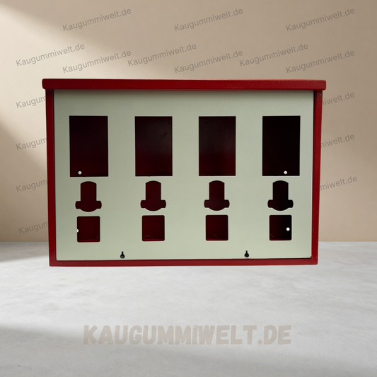 Kaugummiautomat Gehäuse 4 Schacht | 4er Warenautomat Wandgehäuse