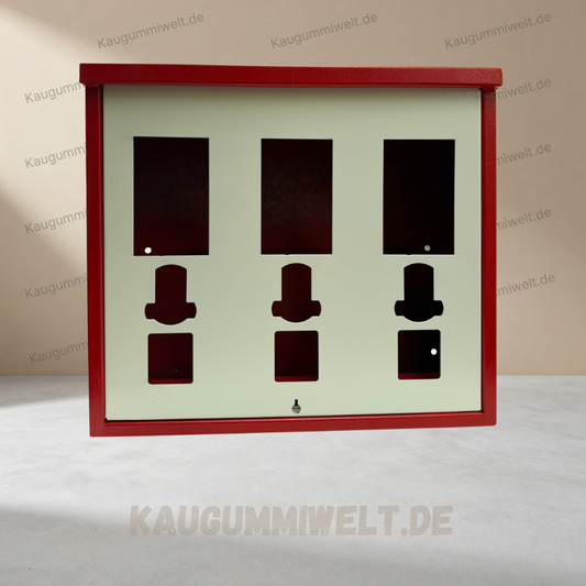 Kaugummiautomat Gehäuse 3 Schacht | 3er Warenautomat Wandgehäuse
