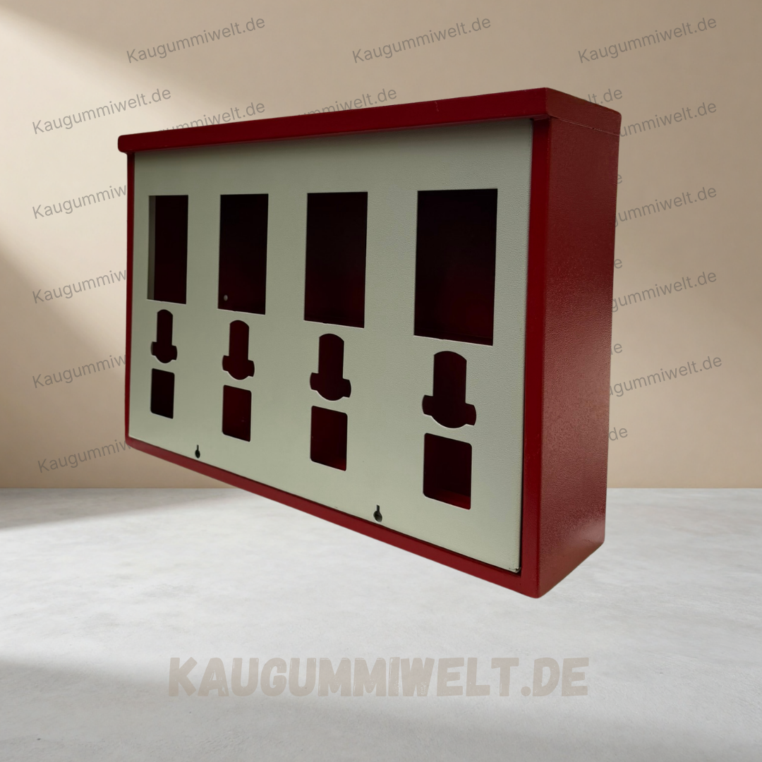 Kaugummiautomat Gehäuse 4 Schacht | 4er Warenautomat Wandgehäuse