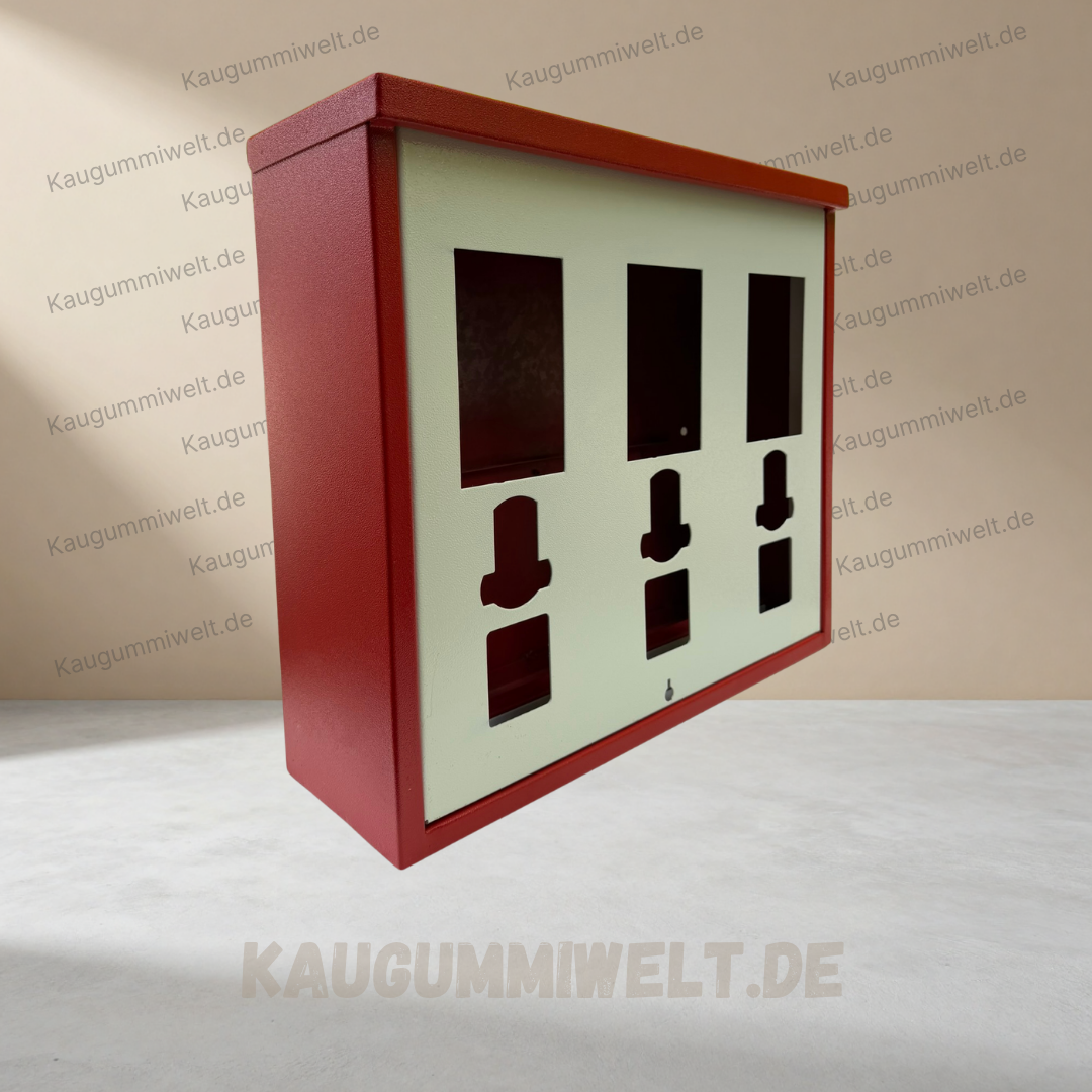 Kaugummiautomat Gehäuse 3 Schacht | 3er Warenautomat Wandgehäuse