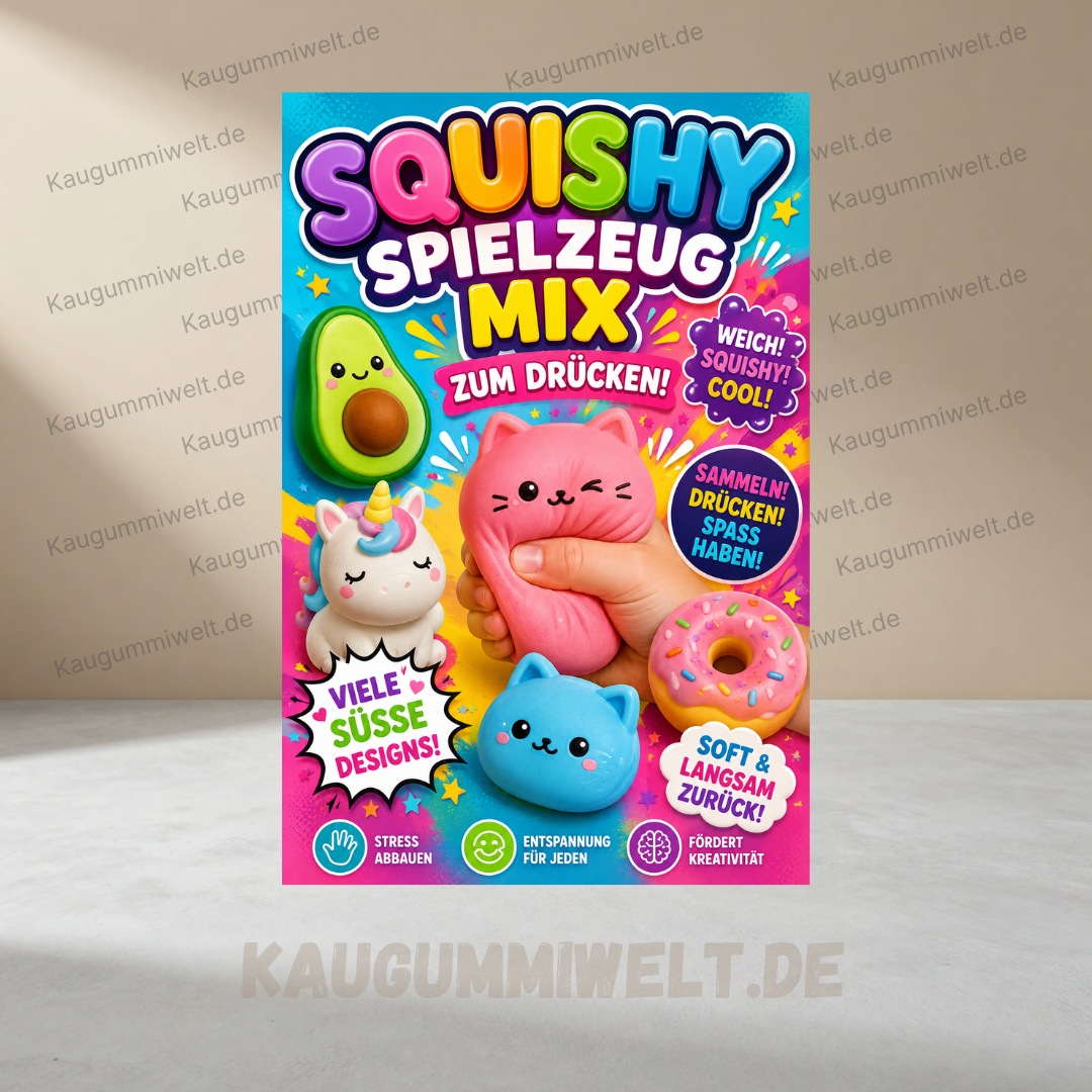 Fidget Squishy Mix (Kapseln) Füllware für Kaugummiautomat / Warenautomat