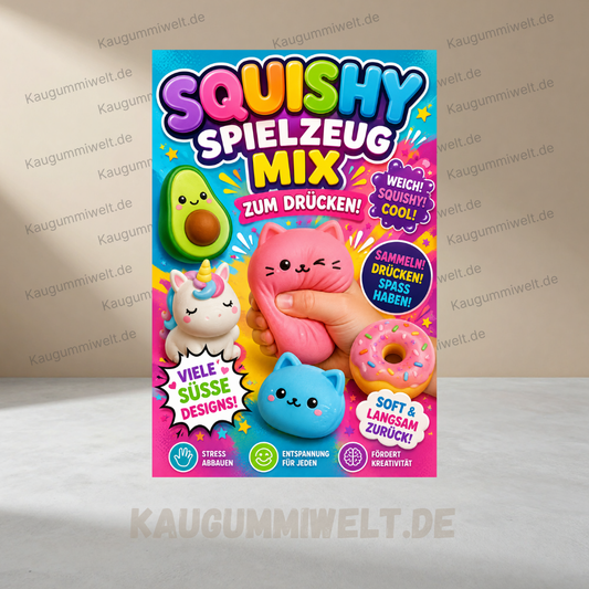 Fidget Squishy Mix (Kapseln) Füllware für Kaugummiautomat / Warenautomat