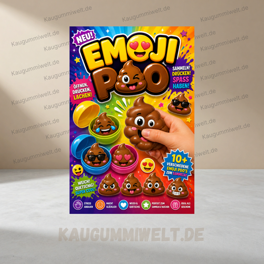 Emoji Poo Kapseln als Füllware für Kaugummiautomat und Warenautomat