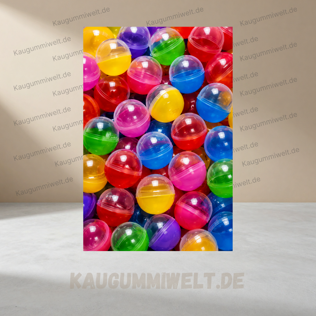 Leere Kapseln 50x55 mm als Füllware für Kaugummiautomat und Warenautomat