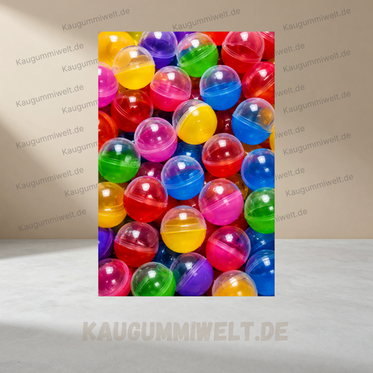 Leere Kapseln 50x55 mm als Füllware für Kaugummiautomat und Warenautomat