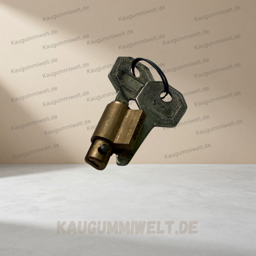 Schloss für Kaugummiautomaten und Warenautomaten mit Schlüssel