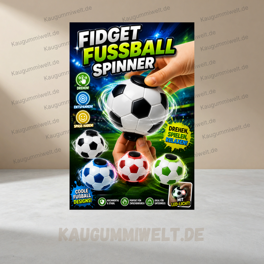 Fußball Fidget Spinner als Füllware für Kaugummiautomat und Warenautoma